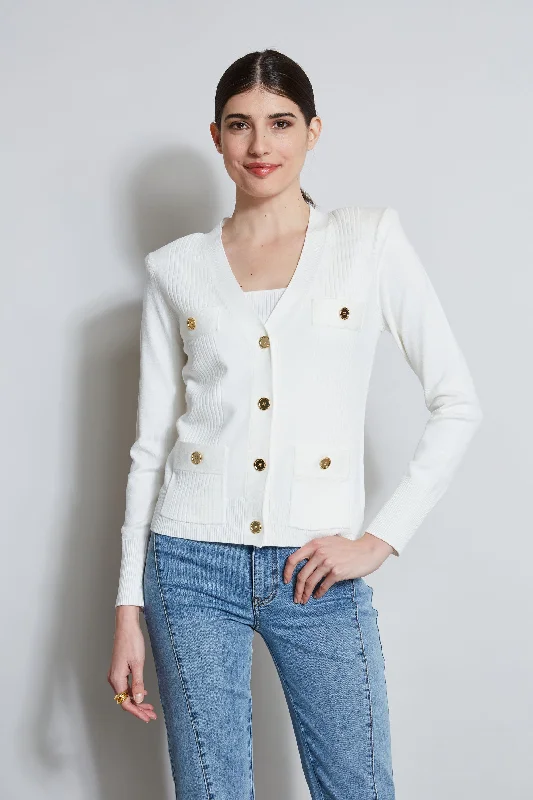 Rib Button Sweater