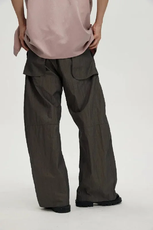 Relaxed Fit Wide Pleats Pants