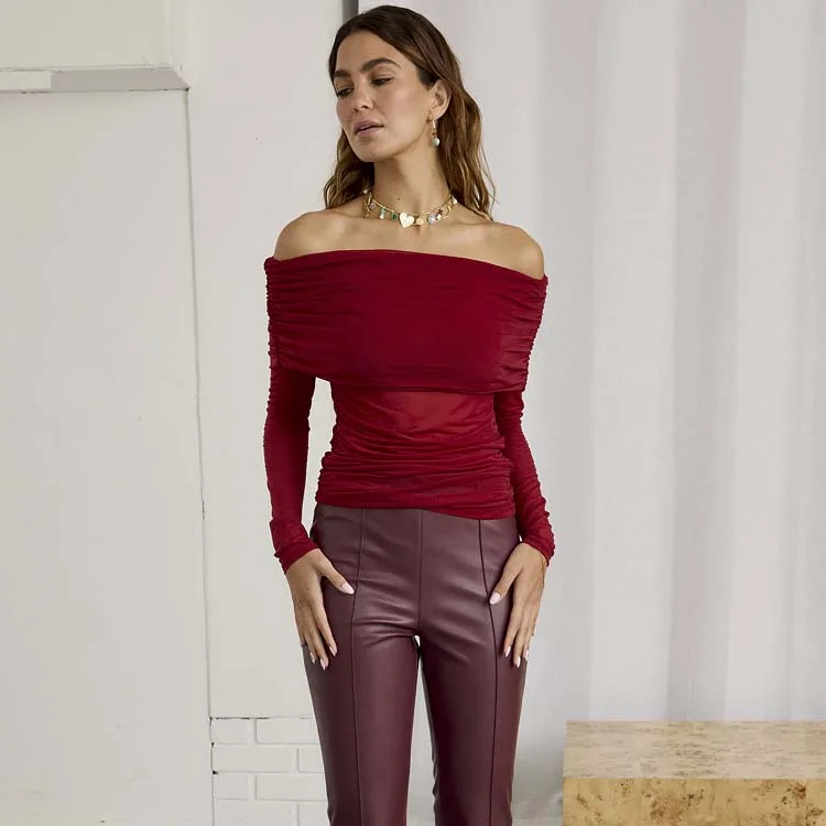 Burgundy Diaz Top