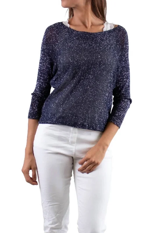 Aliocha Sparkle Sweater In Navy