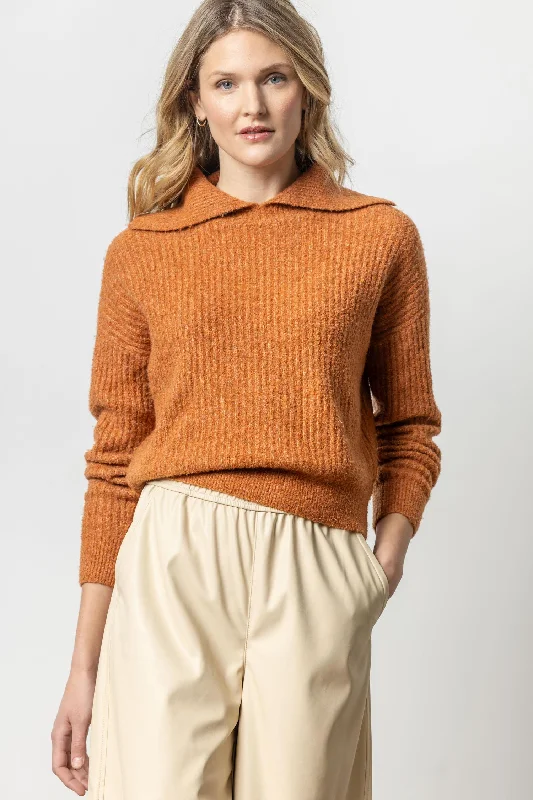 Easy Split Collar Sweater