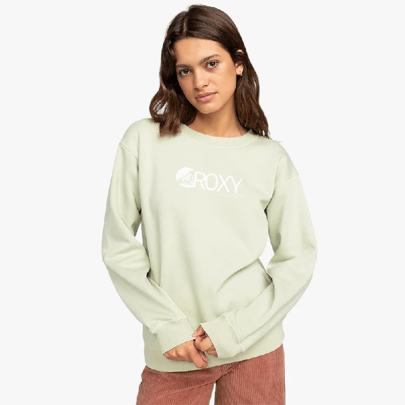 Roxy Womens Surf Stoked Brushed B Sweater Laurel Green