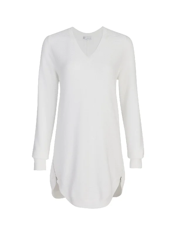 V-Neck Side-Zip Tunic