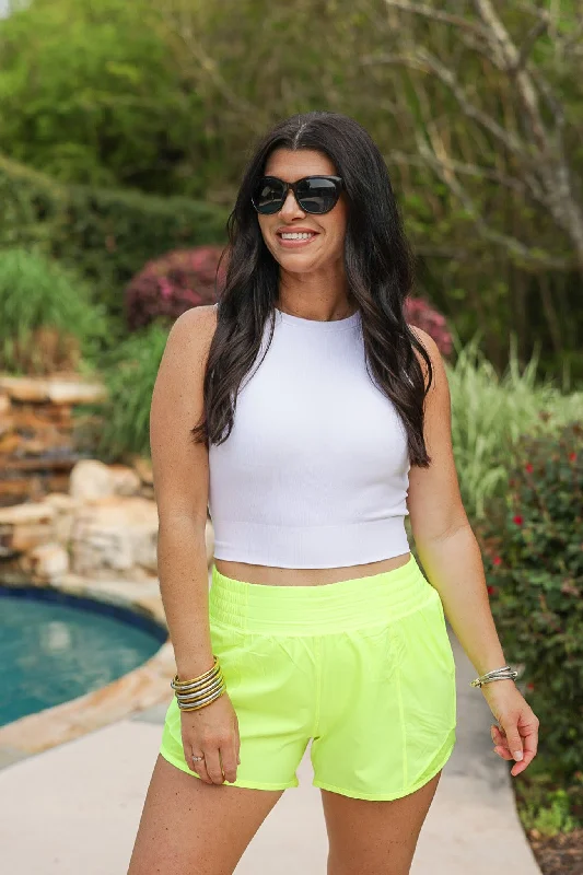 Active Babe Neon Yellow Shorts