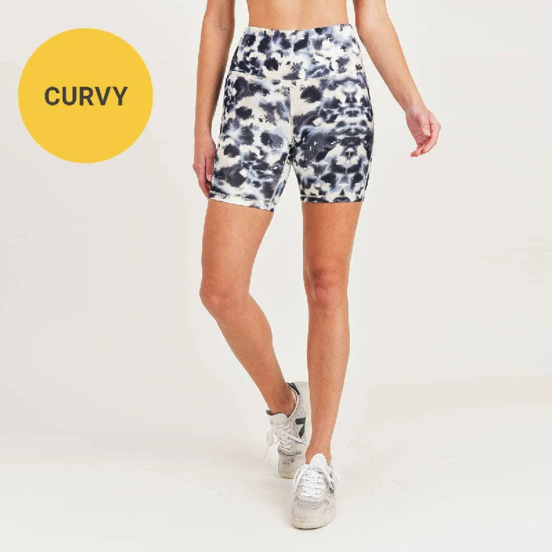 Inkblot Kaleidoscope High-waist Shorts - Curvy