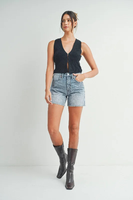 Sadie Longer Length Denim Short