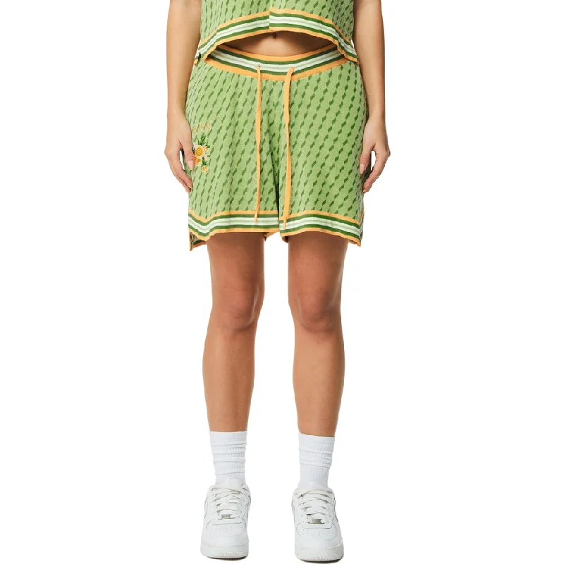 Jacquard Knit Shorts - Olive