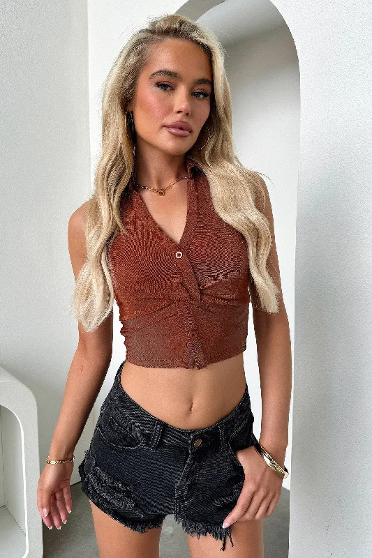 Esme Crop - Rust