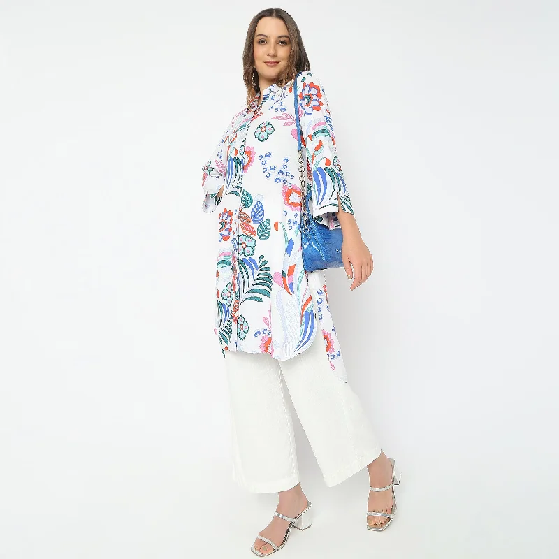 Flare Fit Printed Tunic