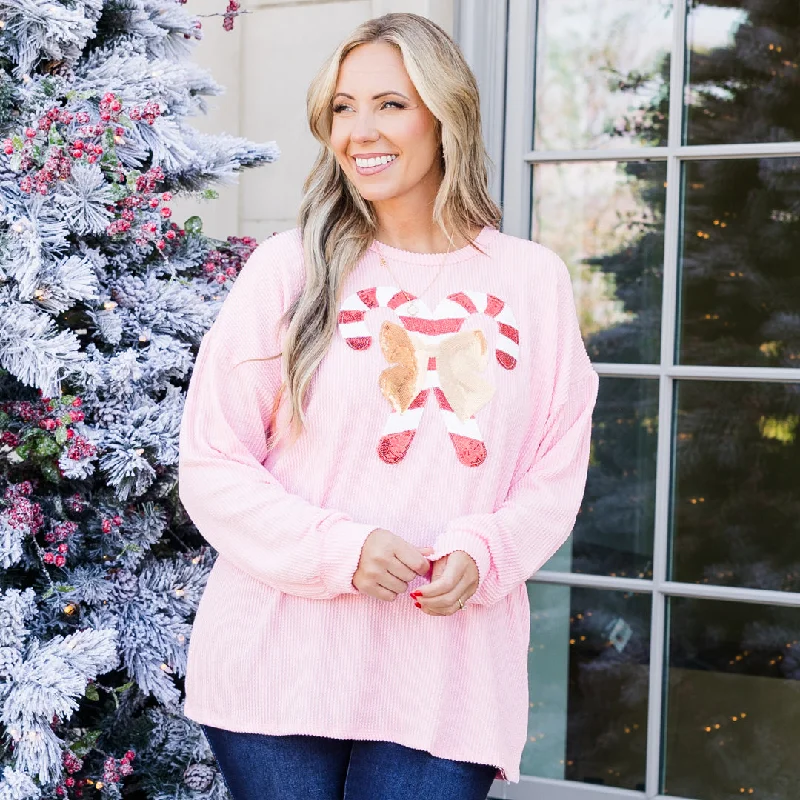 Santa's Sweetheart Pullover, Pink