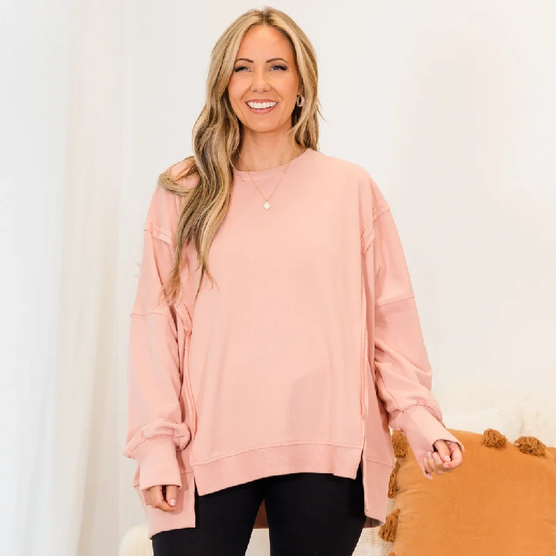 Sunset Glow Pullover, Pink