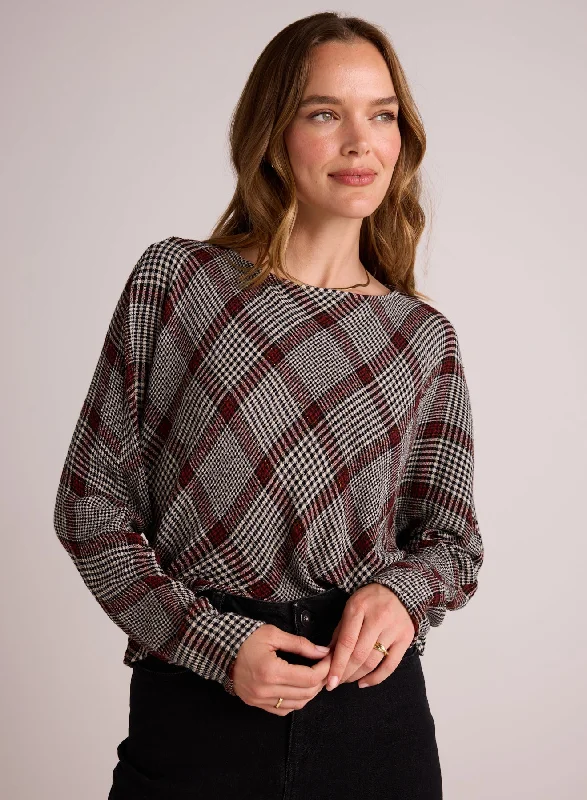 Bias Dolman Sleeve Top - Winter Glen Plaid