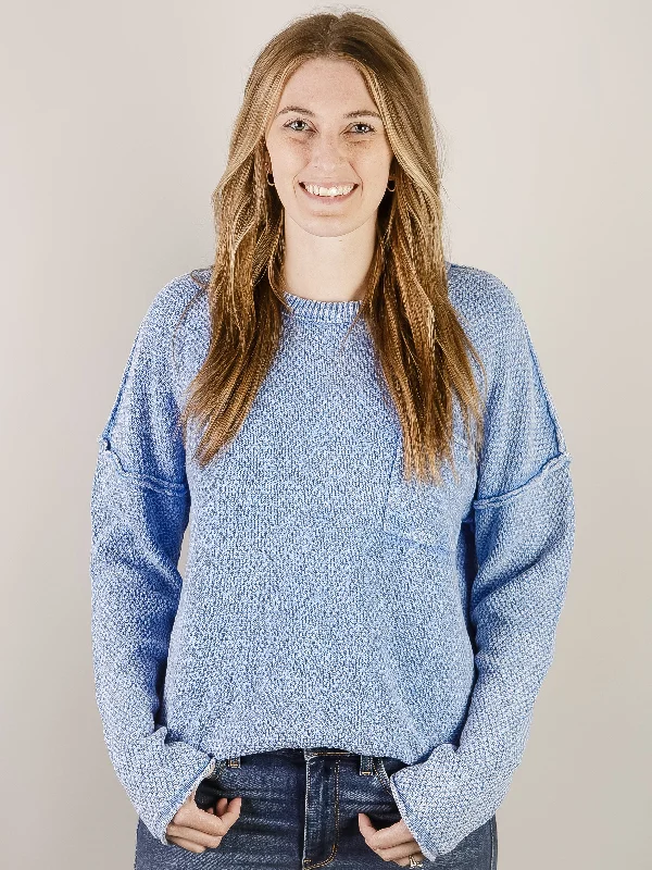 Blue Mineral Washed Sweater