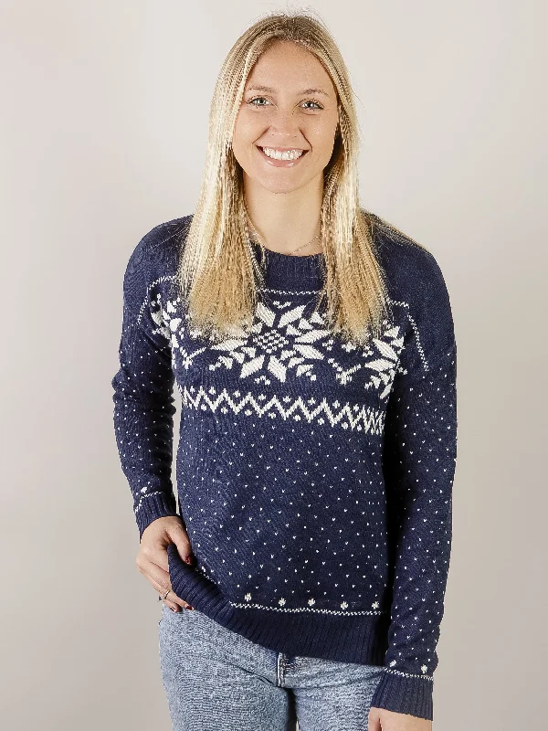 Navy Snowflake Sweater