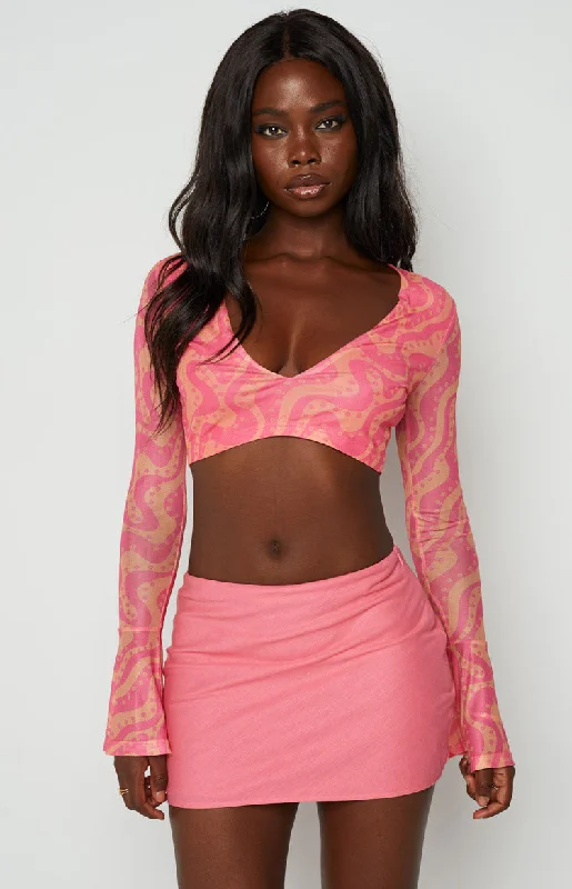 Sookie Pink Print Top